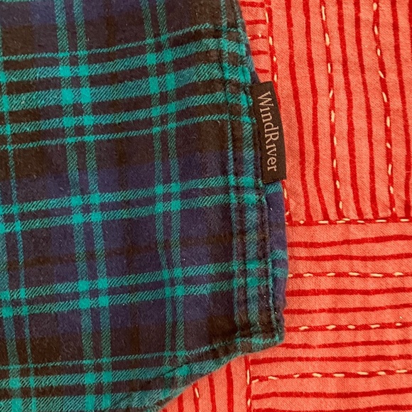 Windriver Women's small Plaid Button Down Shirt - Teal and purple - Picture 7 of 13